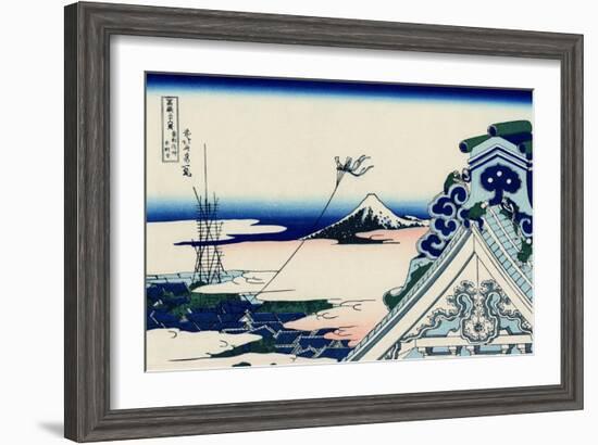 Honganji Temple At Asakusa In The Eastern Capital-Katsushika Hokusai-Framed Giclee Print