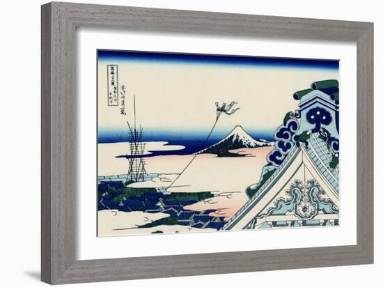 Honganji Temple At Asakusa In The Eastern Capital-Katsushika Hokusai-Framed Giclee Print