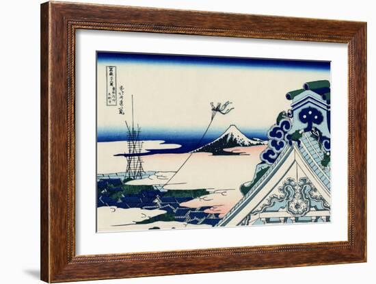 Honganji Temple At Asakusa In The Eastern Capital-Katsushika Hokusai-Framed Giclee Print