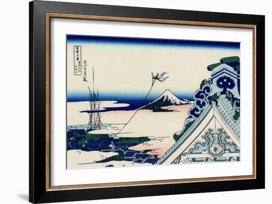 Honganji Temple At Asakusa In The Eastern Capital-Katsushika Hokusai-Framed Giclee Print