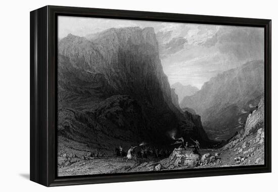 Honister Pass, Lake District-Thomas Allom-Framed Stretched Canvas