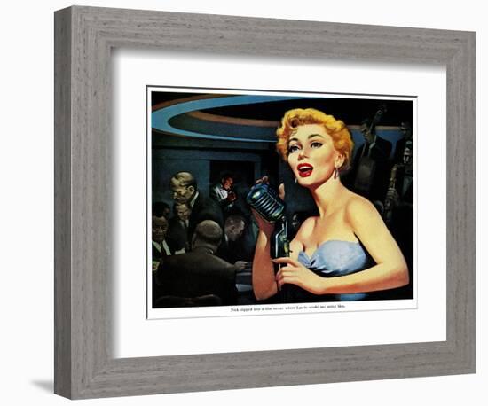 Honky-Tonk Hero - Saturday Evening Post "Leading Ladies", December 31, 1955 pg.20-Robert Stanley-Framed Giclee Print