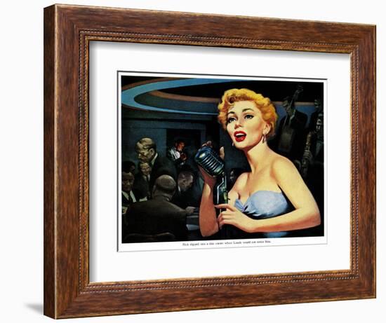 Honky-Tonk Hero - Saturday Evening Post "Leading Ladies", December 31, 1955 pg.20-Robert Stanley-Framed Giclee Print