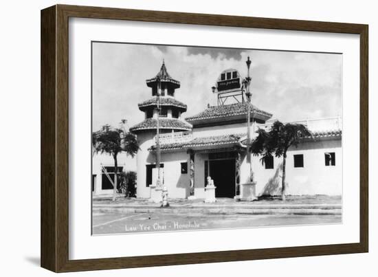 Honolulu, Hawaii - Lau Yee Chai Building-Lantern Press-Framed Art Print