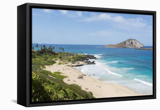 Honolulu, Hawaii, Oahu. Cove at Makapu'u Lookout.-Bill Bachmann-Framed Premier Image Canvas