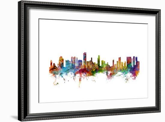 Honolulu Hawaii Skyline-Michael Tompsett-Framed Art Print