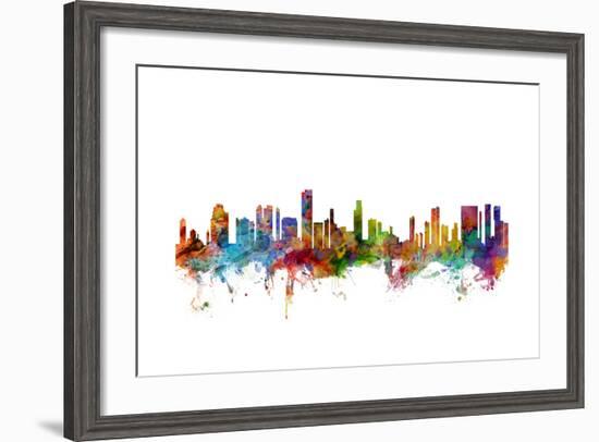 Honolulu Hawaii Skyline-Michael Tompsett-Framed Art Print