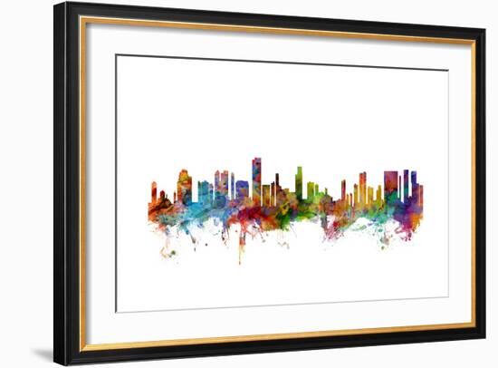 Honolulu Hawaii Skyline-Michael Tompsett-Framed Art Print