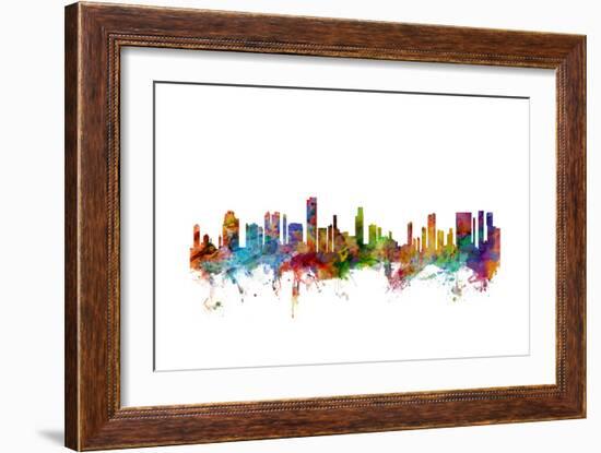 Honolulu Hawaii Skyline-Michael Tompsett-Framed Art Print