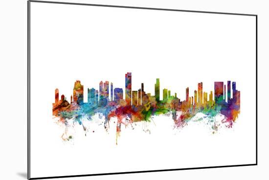 Honolulu Hawaii Skyline-Michael Tompsett-Mounted Art Print