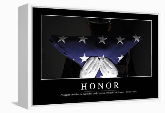 Honor. Cita Inspiradora Y Póster Motivacional-null-Framed Premier Image Canvas