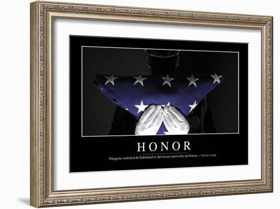 Honor. Cita Inspiradora Y Póster Motivacional-null-Framed Photographic Print