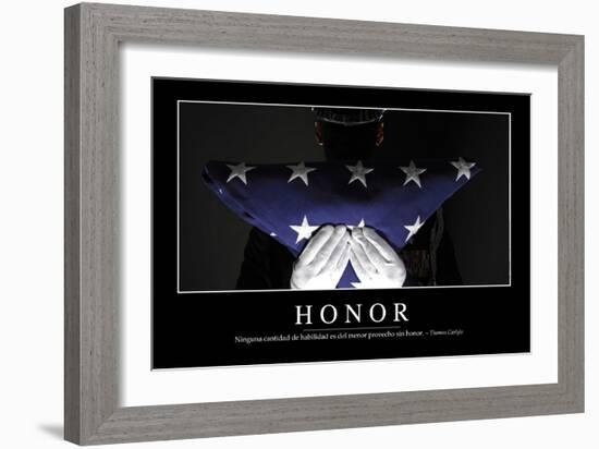 Honor. Cita Inspiradora Y Póster Motivacional-null-Framed Photographic Print