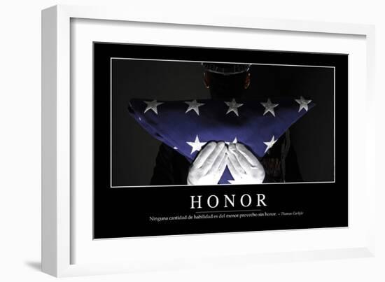 Honor. Cita Inspiradora Y Póster Motivacional-null-Framed Photographic Print