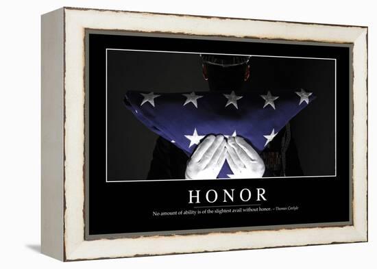 Honor: Inspirational Quote and Motivational Poster-null-Framed Premier Image Canvas