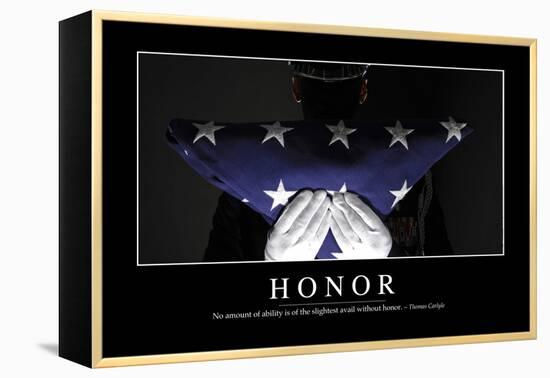Honor: Inspirational Quote and Motivational Poster-null-Framed Premier Image Canvas