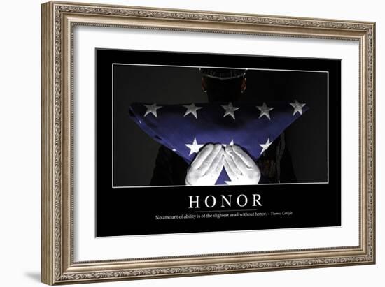 Honor: Inspirational Quote and Motivational Poster-null-Framed Photographic Print