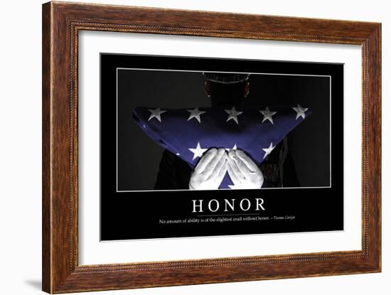 Honor: Inspirational Quote and Motivational Poster-null-Framed Photographic Print