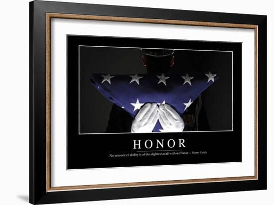 Honor: Inspirational Quote and Motivational Poster-null-Framed Photographic Print