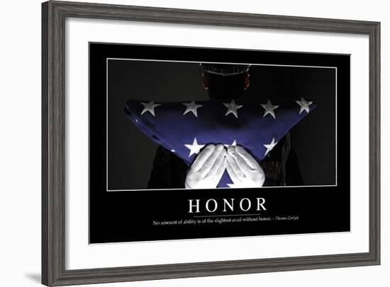Honor: Inspirational Quote and Motivational Poster-null-Framed Photographic Print