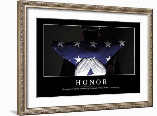 Honor: Inspirational Quote and Motivational Poster-null-Framed Photographic Print