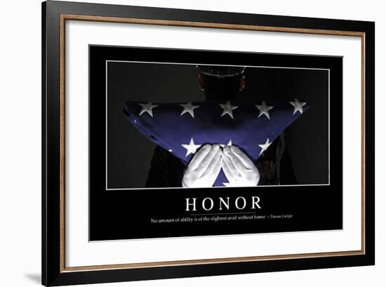 Honor: Inspirational Quote and Motivational Poster-null-Framed Photographic Print