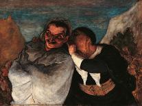 Family in a Barricade During the Paris Commune, 1870-Honoré Daumier-Giclee Print