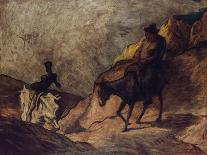 Don Quixote and Sancho Panza, 1866-1867-Honoré Daumier-Giclee Print
