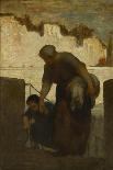 Family in a Barricade During the Paris Commune, 1870-Honoré Daumier-Giclee Print