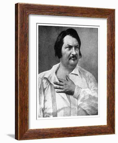 Honore De Balzac, French Novelist, 19th Century-Felix Nadar-Framed Giclee Print