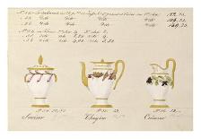 Quatre tasses avec fond d'or, ca. 1800-1820-Honore-Art Print