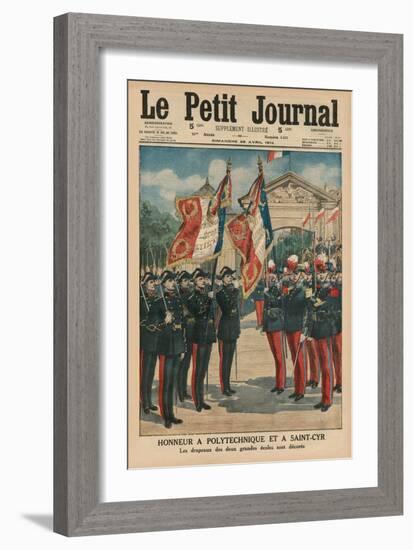 Honour to Polytechnique and Saint-Cyr, Front Cover Illustration from 'Le Petit Journal',…-French School-Framed Giclee Print