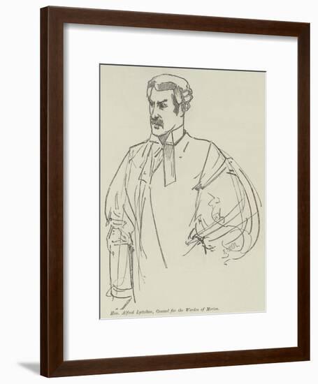 Honourable Alfred Lyttelton, Counsel for the Warden of Merton-null-Framed Giclee Print