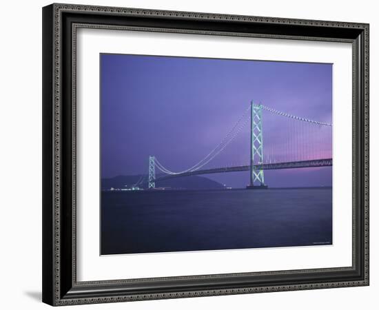 Honshu-Shikoku Bridge, Nr. Kobe, Japan-Demetrio Carrasco-Framed Photographic Print