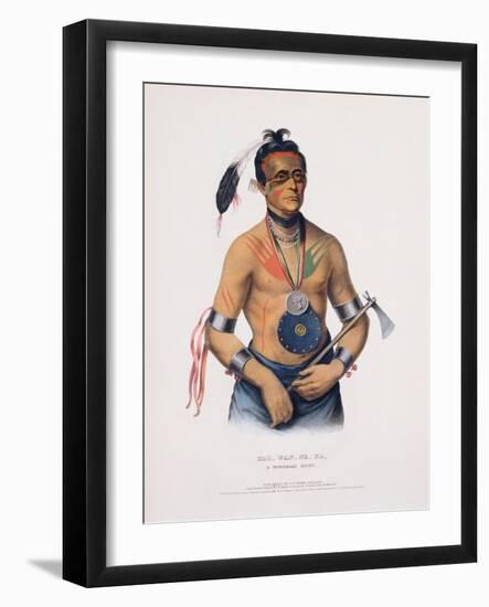 Hoo-Wan-Ne-Ka, Illustration from 'The Indian Tribes of North America'-Charles Bird King-Framed Giclee Print