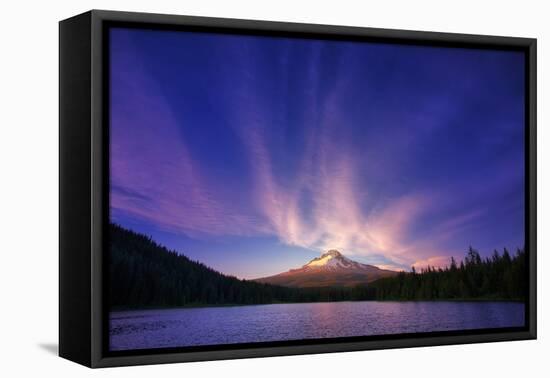 Hood Light, Magic Mood at Mount Hood, Trillium Lake, Oregon Portland-Vincent James-Framed Premier Image Canvas