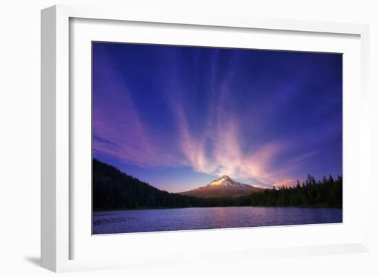 Hood Light, Magic Mood at Mount Hood, Trillium Lake, Oregon Portland-Vincent James-Framed Photographic Print