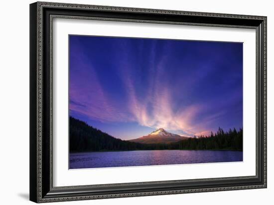 Hood Light, Magic Mood at Mount Hood, Trillium Lake, Oregon Portland-Vincent James-Framed Photographic Print