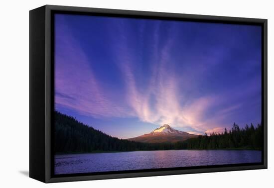 Hood Light, Mood and Atmosphere at Mount Hood, Trillium Lake Oregon-Vincent James-Framed Premier Image Canvas