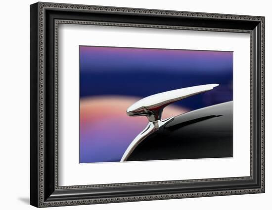 Hood ornament on classic street rod, Street Rod Nationals, Louisville, Kentucky-Adam Jones-Framed Photographic Print