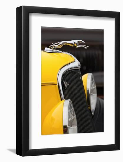 Hood ornament on classic street rod, Street Rod Nationals, Louisville, Kentucky-Adam Jones-Framed Photographic Print