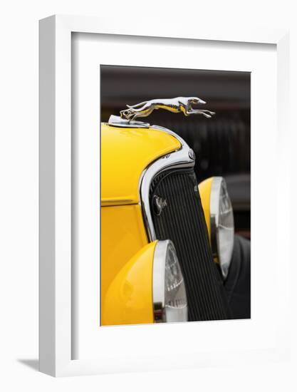 Hood ornament on classic street rod, Street Rod Nationals, Louisville, Kentucky-Adam Jones-Framed Photographic Print