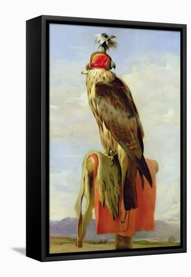 Hooded Falcon-Edwin Henry Landseer-Framed Premier Image Canvas