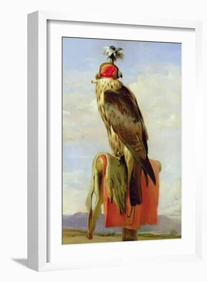 Hooded Falcon-Edwin Henry Landseer-Framed Giclee Print