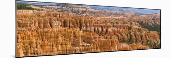 Hoodoo Rock Formations in a Canyon from Inspiration Point, Bryce Canyon National Park, Utah, Usa-null-Mounted Photographic Print