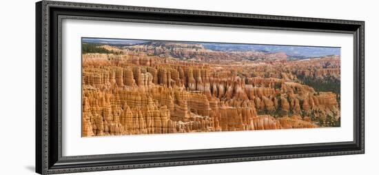 Hoodoo Rock Formations in a Canyon from Inspiration Point, Bryce Canyon National Park, Utah, Usa-null-Framed Photographic Print