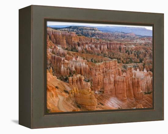 Hoodoo Rock Formations in a Canyon from Sunset Point, Bryce Canyon National Park, Utah, Usa-null-Framed Premier Image Canvas