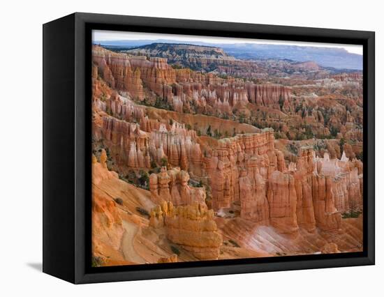 Hoodoo Rock Formations in a Canyon from Sunset Point, Bryce Canyon National Park, Utah, Usa-null-Framed Premier Image Canvas