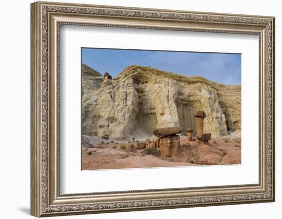 Hoodoo sandstone landscape, Grand Staircase-Escalante, Utah-Howie Garber-Framed Photographic Print