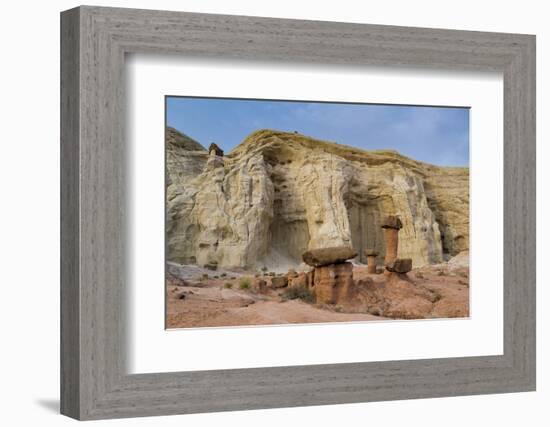 Hoodoo sandstone landscape, Grand Staircase-Escalante, Utah-Howie Garber-Framed Photographic Print